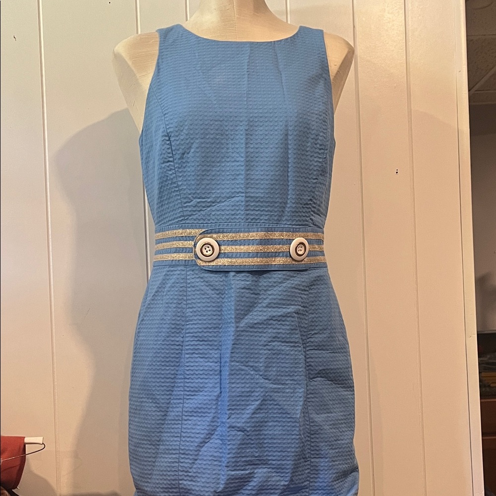Lilly Pulitzer Elegant Blue Sleeveless Dress